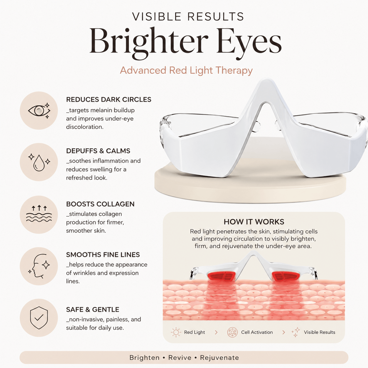 LumaLab Studio™ LED Under Eye Mask LUX